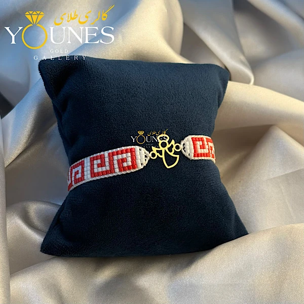 دستبند میوکی فرشته لیزری طلا